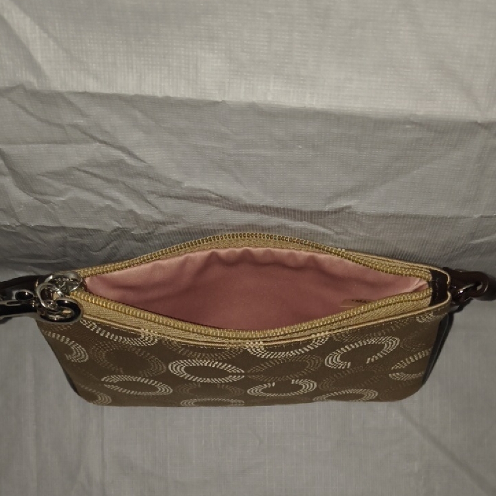 Coach Brown Patterned Wristlet - Picture 3 of 3